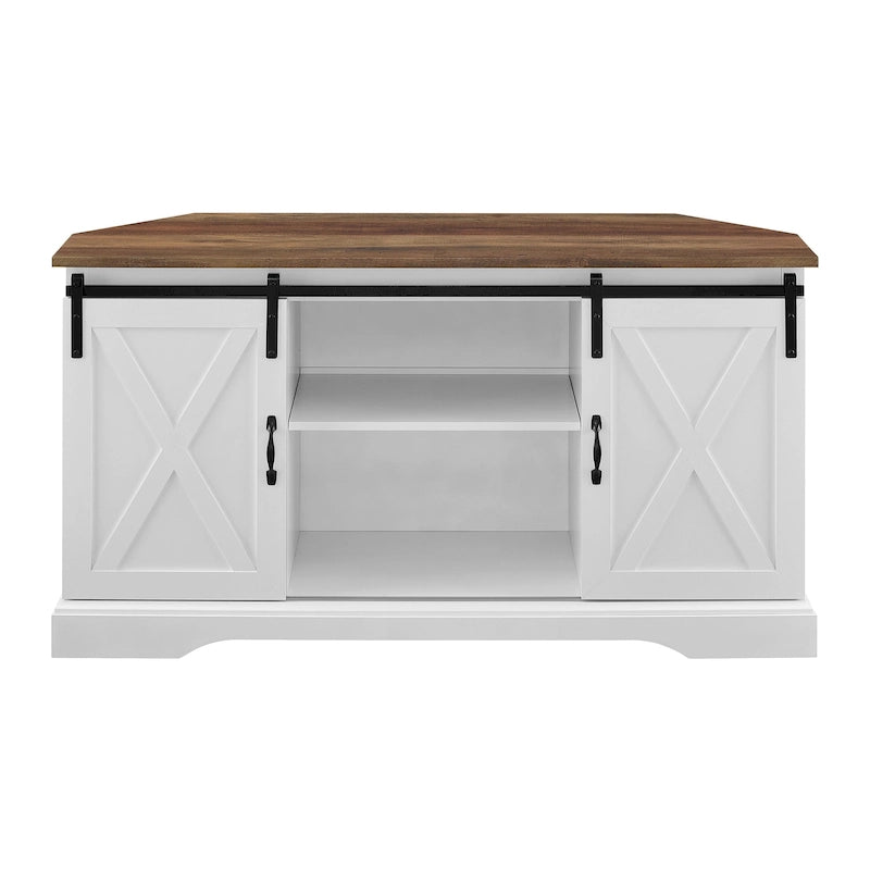 Middlebrook 52-inch Sliding Barn Door Corner TV Stand 35