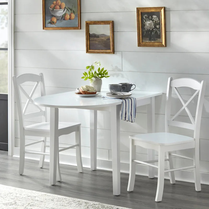 Simple Living Country Cottage Drop Leaf 3-piece Dining Set 10