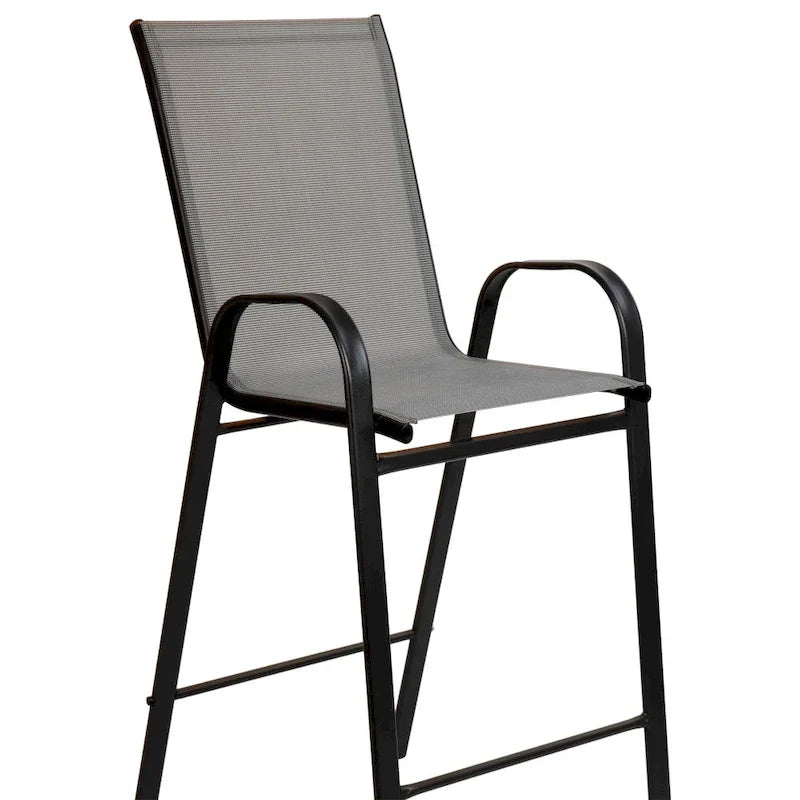 4 Pack Outdoor Barstools with Flex Comfort Material - Patio Stool 24