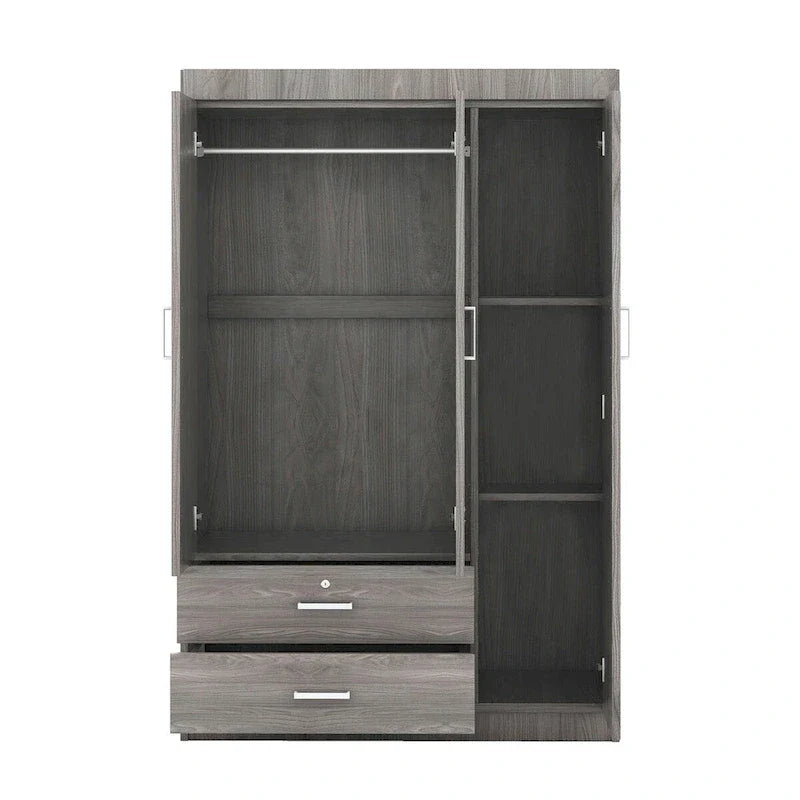 3-Door Wardrobe with 2 Drawers 19