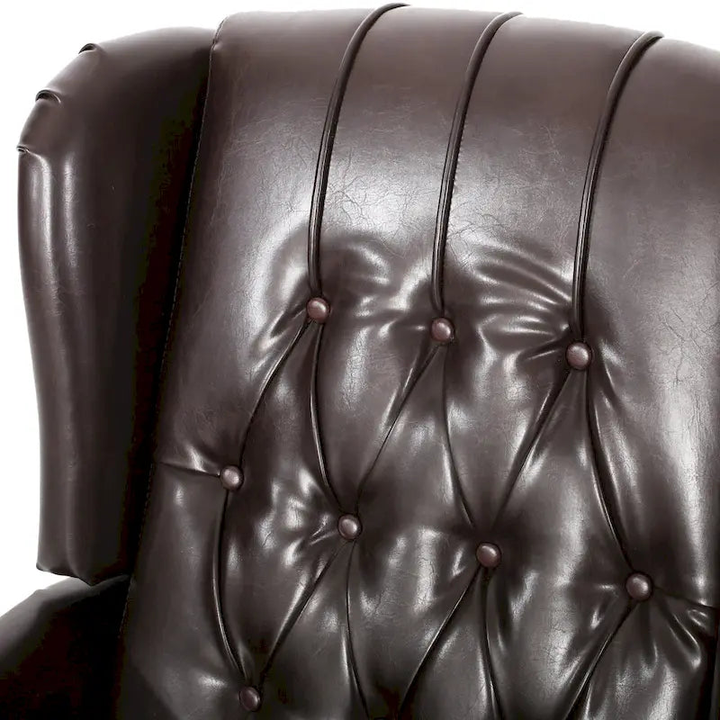 Walter Brown Bonded Leather Recliner Club Chair by Christopher Knight Home 8