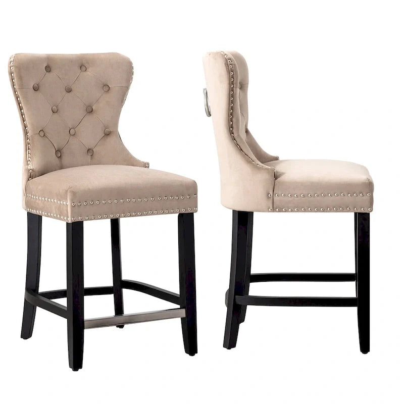 Sgabello da bancone Carter 24 Wingback Tufted Nailhead (set da 2) 14
