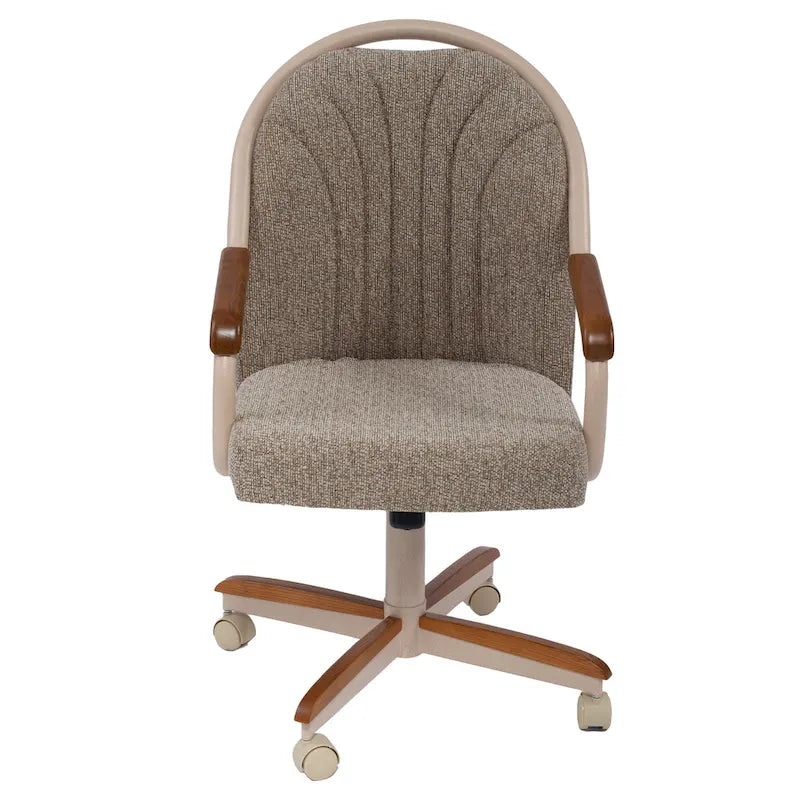 Casual Dining Cushion Swivel-and-Tilt Rolling Caster Chair 9