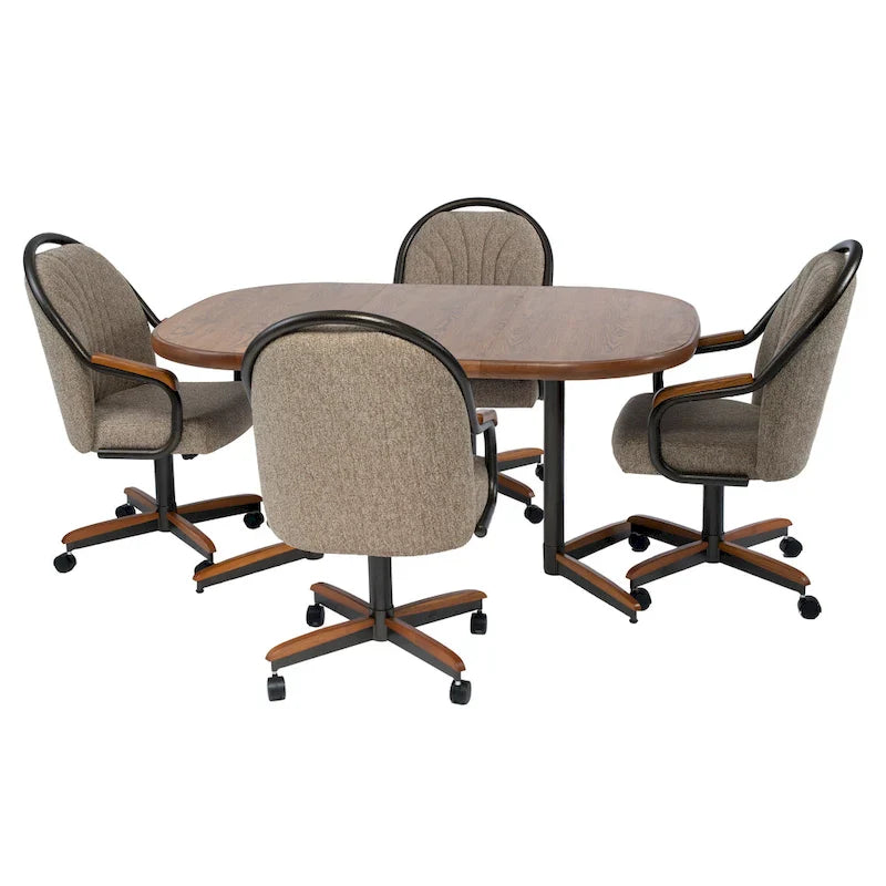 Casual Dining Swivel and Tilt Rolling Dining Chair - 38 Hx221/2 Wx22 D - 38 Hx24 Wx22 D 6