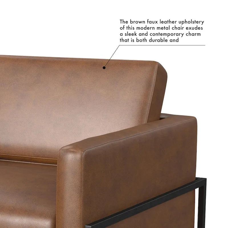 HomePop Modern Upholstered Club Chair w/Metal Frame 28