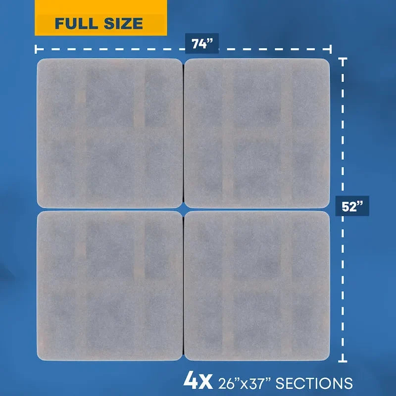 1.5 Split Wood Bunkie Board, Fully Assembled, Fabric Ventilation Cover - Replaces Wooden Slats or Box Spring for Bed Frames 11