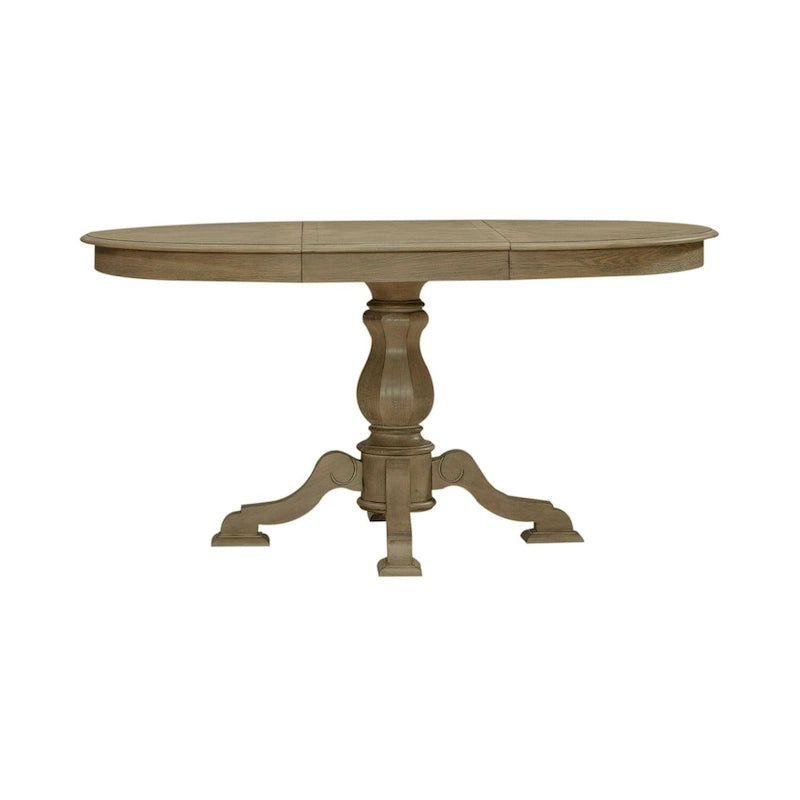 Magnolia Manor Round Pedestal Dining Table with Expandable Leaves - 2 Finishes 19