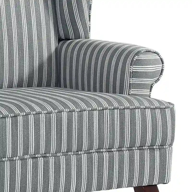 2 Set Traditional Wingback Accent Chairs Upholstered Armchair 29
