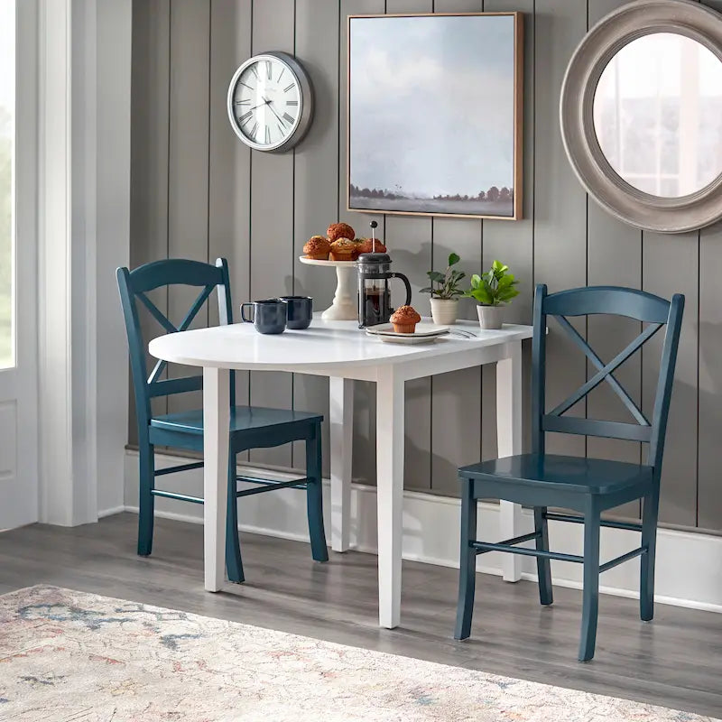 Simple Living Country Cottage Drop Leaf 3-piece Dining Set 8