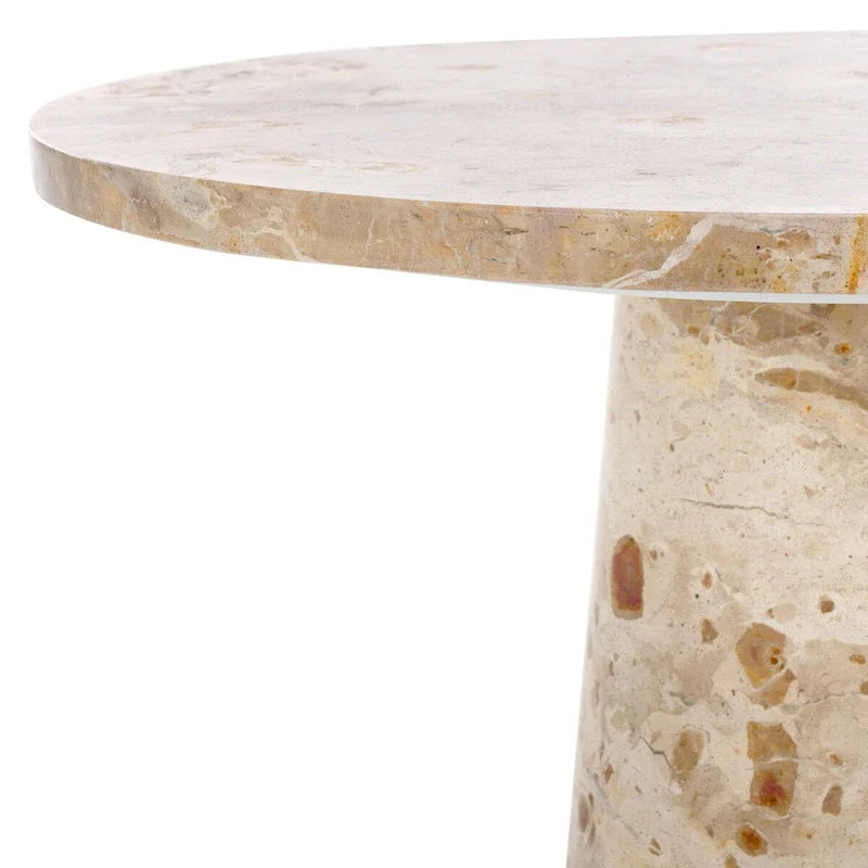 SAFAVIEH Couture Ghicu Tall Round Marble Accent Table - 22 In W x 21 In D x 24 In H - 21Wx21Dx24H 32