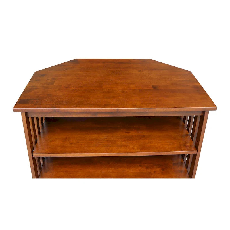Solid Hardwood Mission Corner TV Stand 23