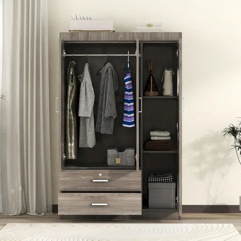 3-Door Wardrobe with 2 Drawers 15