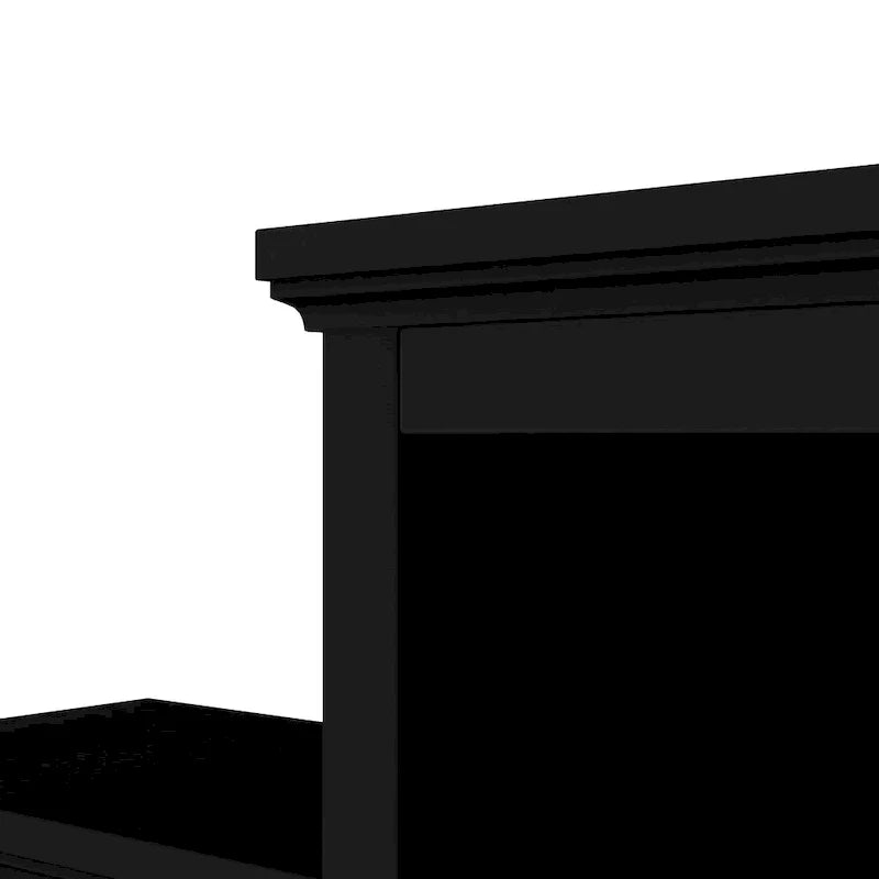 Entertainment Wall Unit with Bridge, Tempered Glass Doors for TVs Up to 70 35