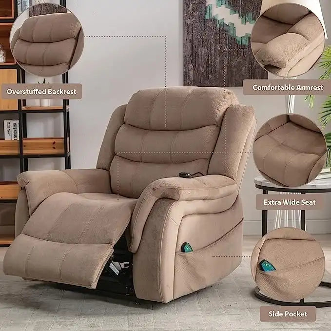 Lay flat recliner Power Lift Recliner Chair for Elderly with Massage and Heat 7