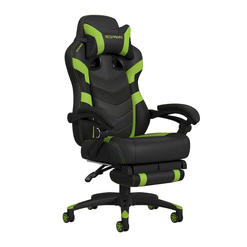 Sedia da gaming RESPAWN 110 Pro - Sedia da gaming con poggiapiedi, sedia ergonomica per computer da scrivania
