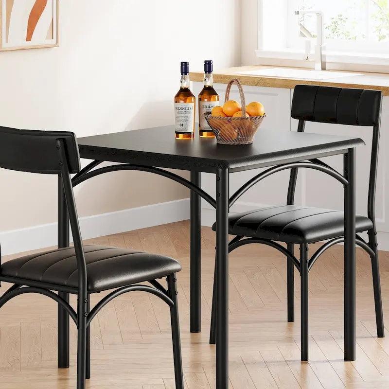 Set Tavolo da Pranzo da Cucina per 2 con Sedie Imbottite 16