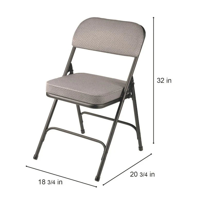 Hampden Furnishings Bernadine Collection Deluxe Fabric Padded Folding Chair, Pack of 2 27