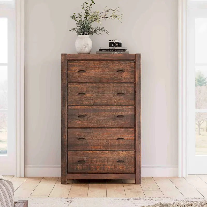 Grain Wood Furniture Montauk 5-drawer Solid Wood Chest 26