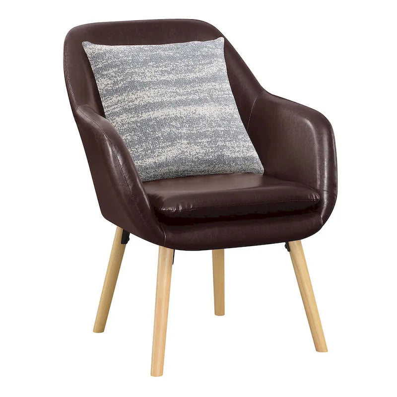 Convenience Concepts Take a Seat Charlotte Poltrona Accento Imbottita con Schienale Alto 23