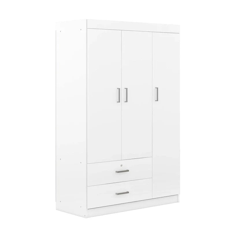 3-Door Wardrobe with 2 Drawers 7