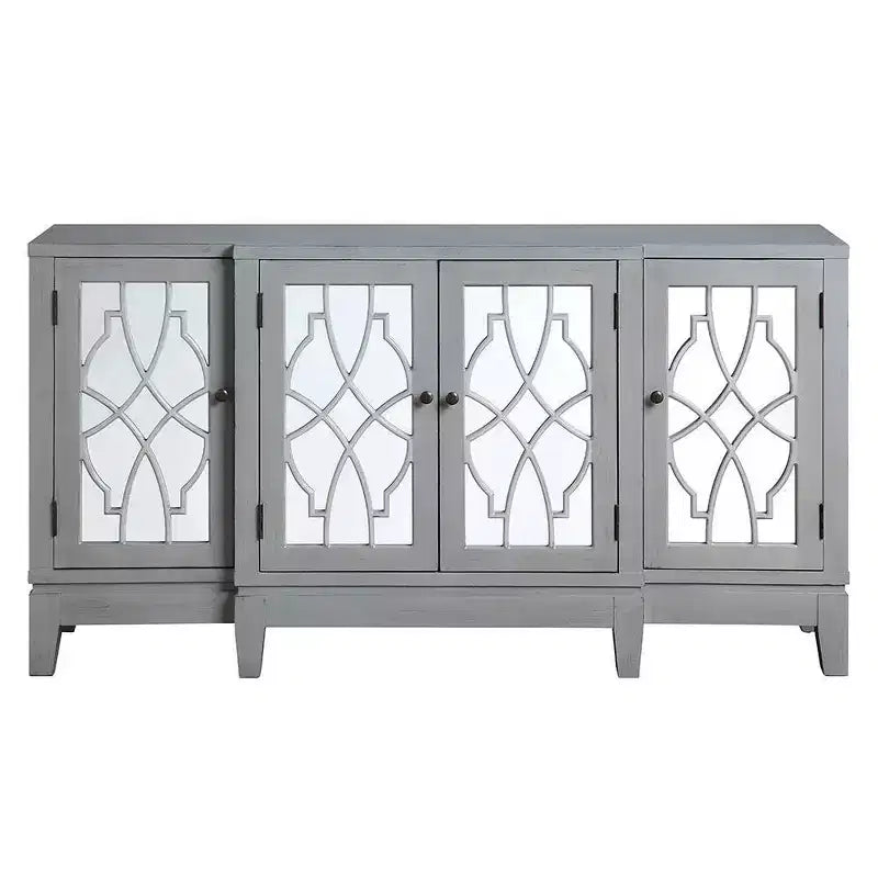 60" Magdi Accent Table Antique Gray Finish - Acme Furniture