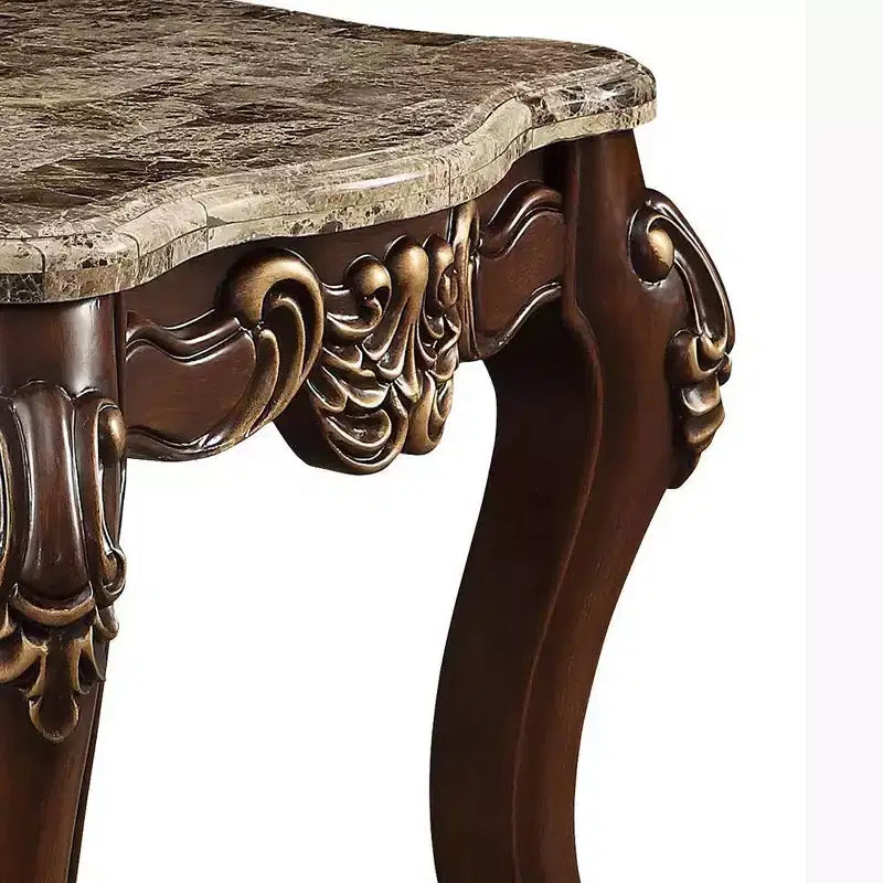 Acme Furniture Mehadi Accent Table Natural Marble Top/Walnut 3