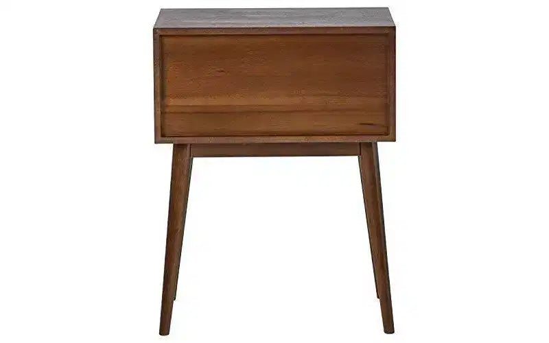 Tavolino Calvin Marrone - Adore Decor: Design Moderno Mid-Century, Cassetto Contenitore, Maniglie Argentate 4