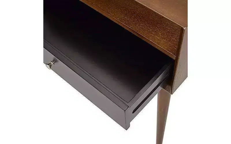 Tavolino Calvin Marrone - Adore Decor: Design Moderno Mid-Century, Cassetto Contenitore, Maniglie Argentate 7