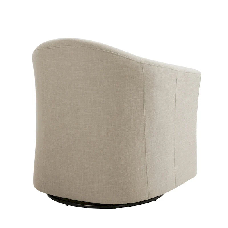 Set of 2 Modern Upholstered Swivel Barrel Chair Living Room Accent Chair 21
