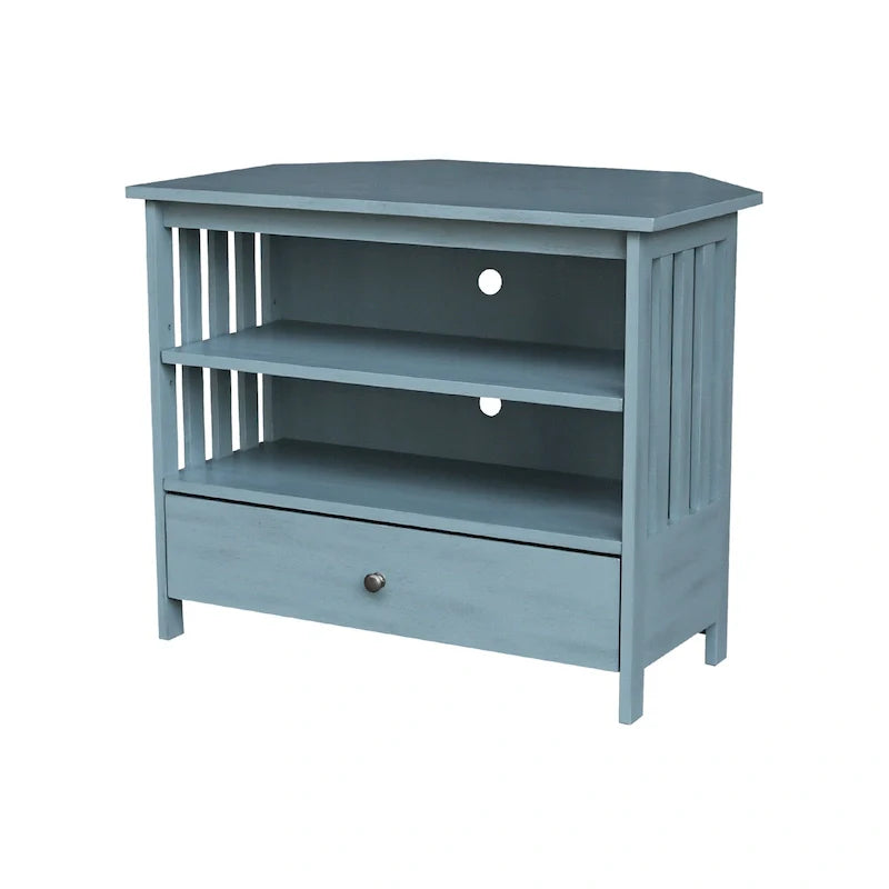 Solid Hardwood Mission Corner TV Stand 10