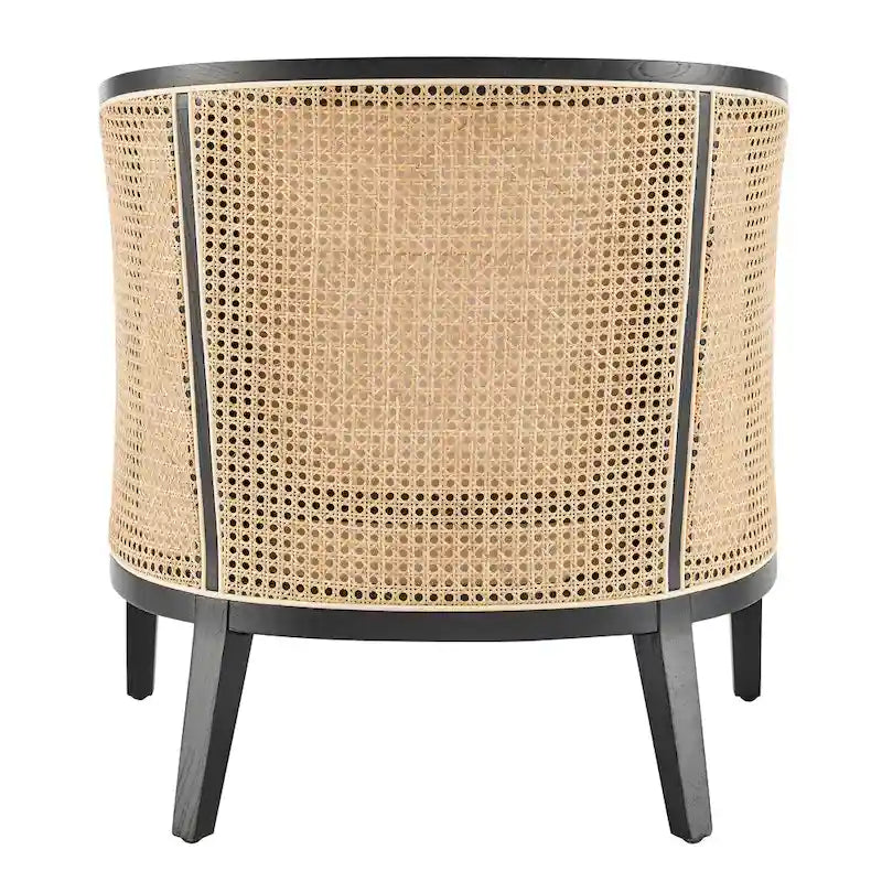 Tillman Linen Accent Arm Chair with Rattan 5