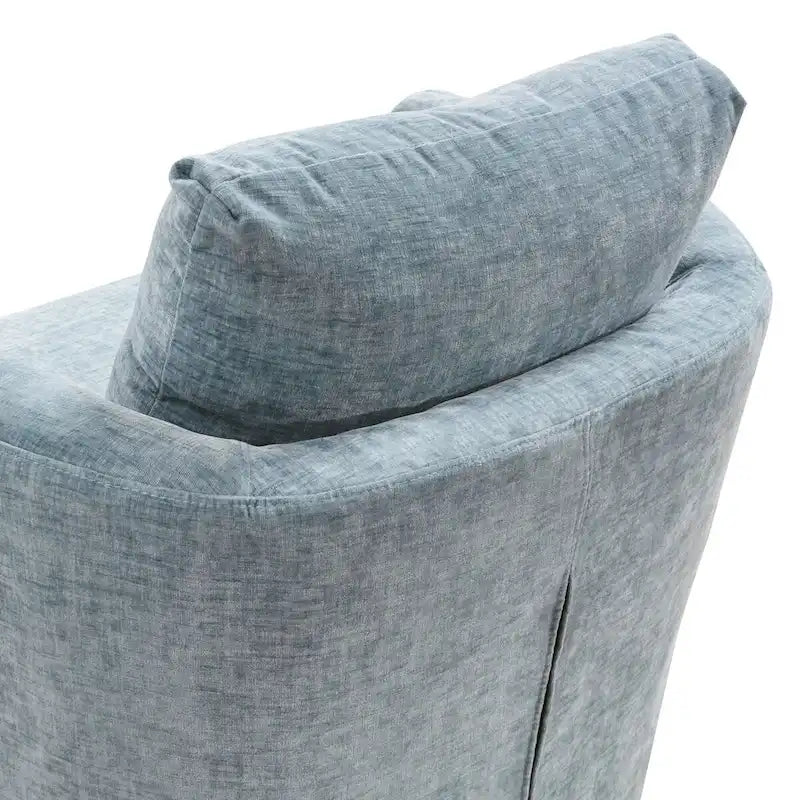 Modern Chenille Upholstered Swivel Accent Barrel Chair Set Modern Swivel Armchair for Living Room 27
