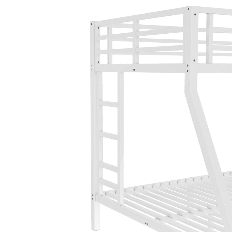 Metal Twin over Full Bunk Bed for Teens and Adults,Space-Saving/Noise Reduced/No Box Spring Needed, White 7