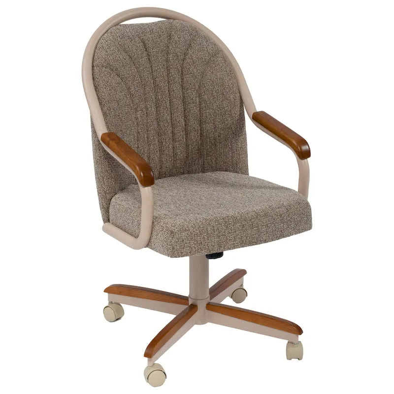 Casual Dining Cushion Swivel-and-Tilt Rolling Caster Chair 8