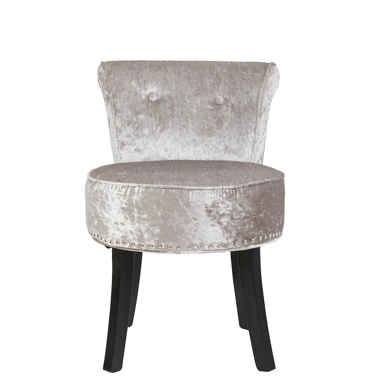 27.5 Tall Solid Wood Vanity Stool Chair - 27.5 H X 19 W X 11.8 D 14
