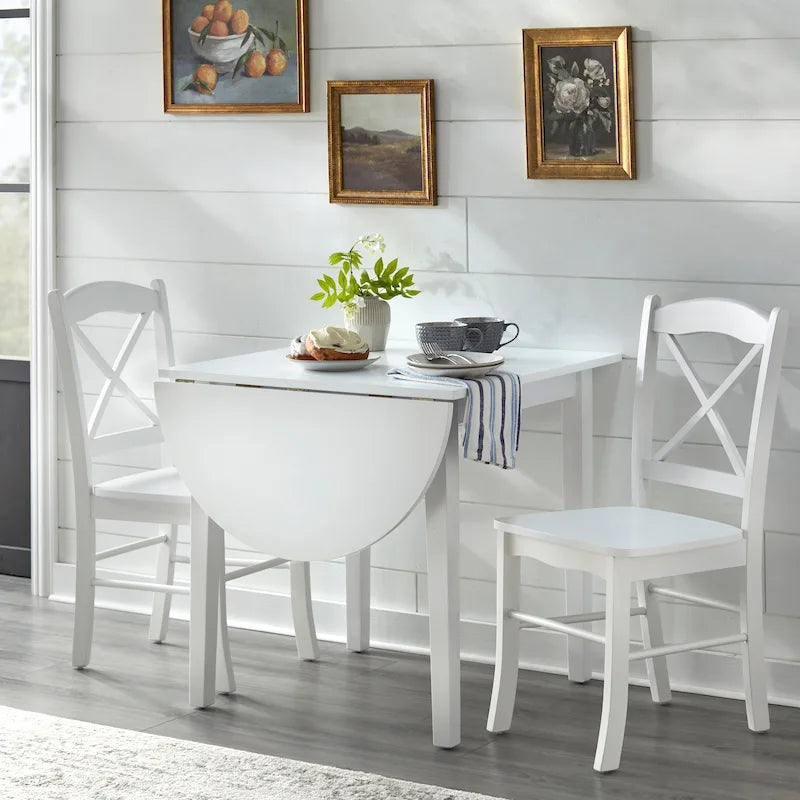 Simple Living Country Cottage Drop Leaf 3-piece Dining Set 14