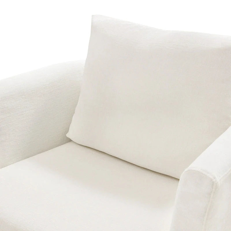 Modern Chenille Upholstered Swivel Accent Barrel Chair Set Modern Swivel Armchair for Living Room 15