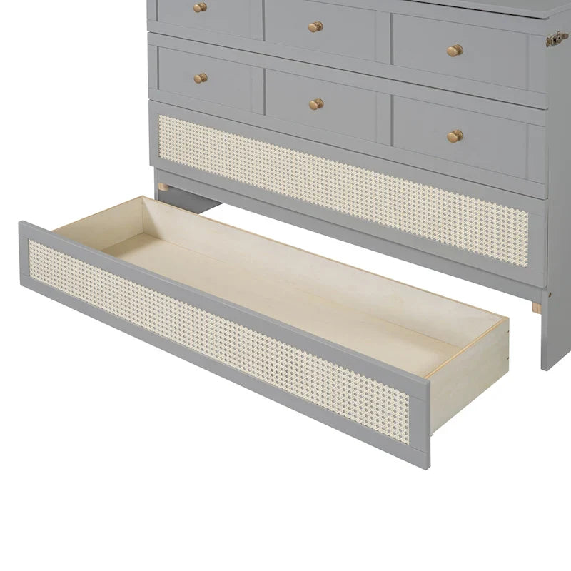 Nestfair Full Size Murphy Bed with Large Drawers 20