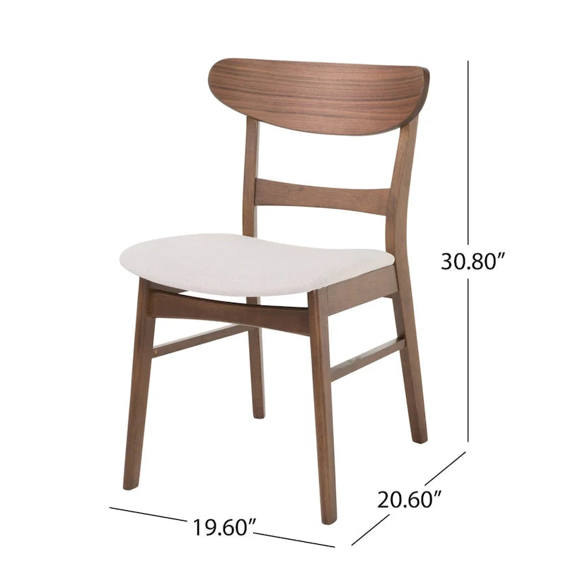 Set da pranzo rettangolare a 5 pezzi in legno di Idalia Fabric and Rubberwood di Christopher Knight Home 32
