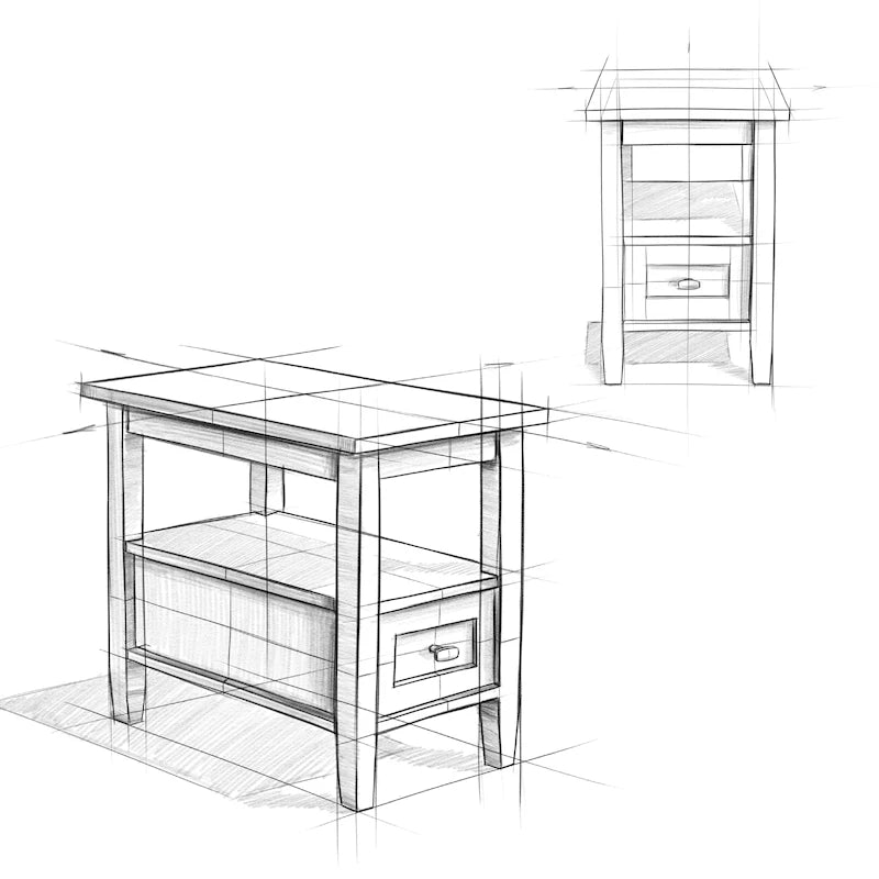 WYNDENHALL Norfolk TAVOLINO LATERALE STRETTO RETTANGOLARE TRADIZIONALE IN LEGNO MASSELLO, LARGHEZZA 14 POLLICI - 14 pollici di larghezza 15