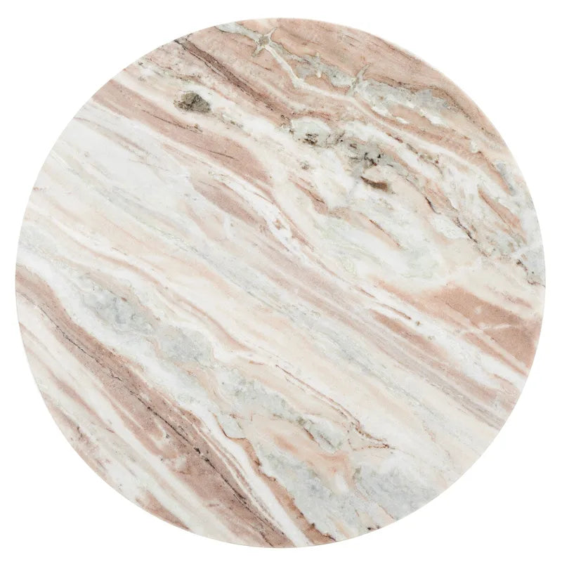 SAFAVIEH Couture Ghicu Tall Round Marble Accent Table - 22 In W x 21 In D x 24 In H - 21Wx21Dx24H 26