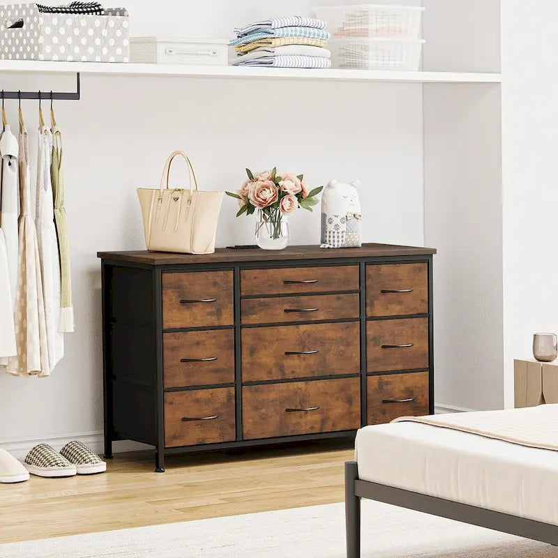 Bedroom Dresser with 10 Large Drawers for 55 Long TV Stand - 55 inches 15
