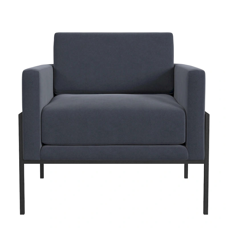 HomePop Modern Upholstered Club Chair w/Metal Frame 35