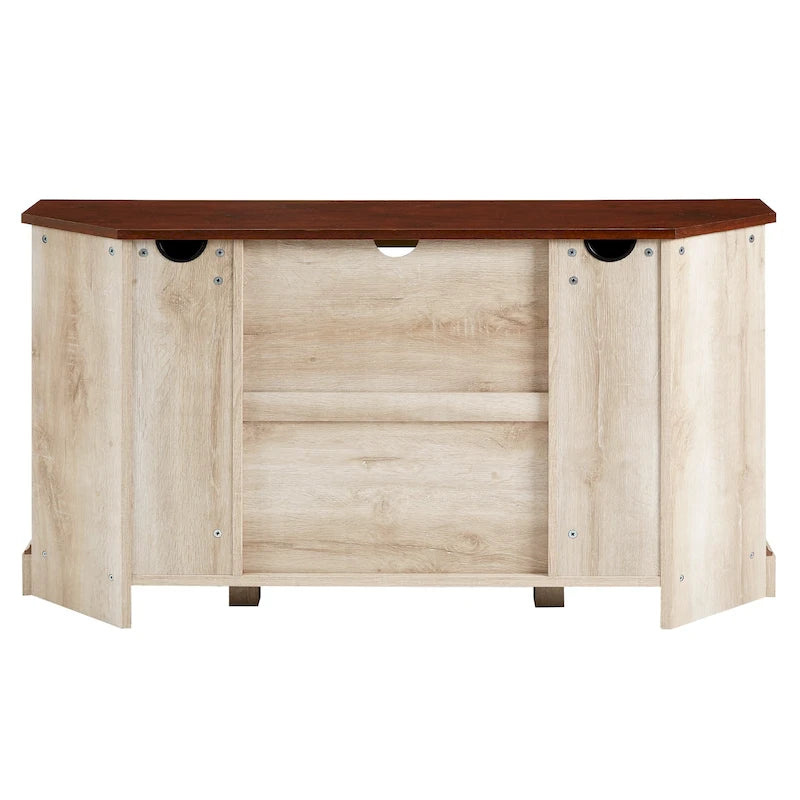 Middlebrook 52-inch Sliding Barn Door Corner TV Stand 26