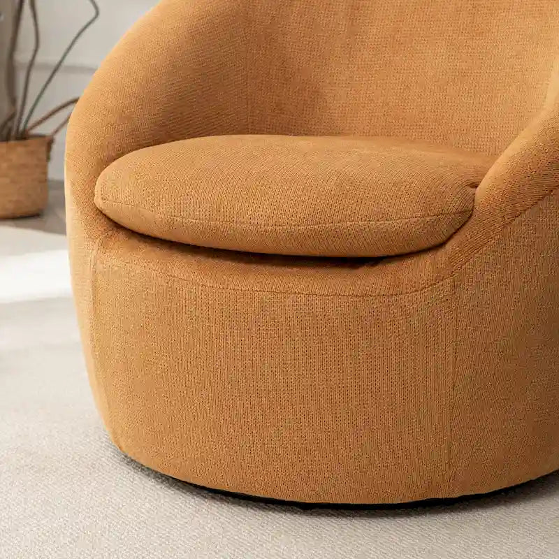 Swivel Barrel Chair - 360° Rotation - Boucle Fabric 34