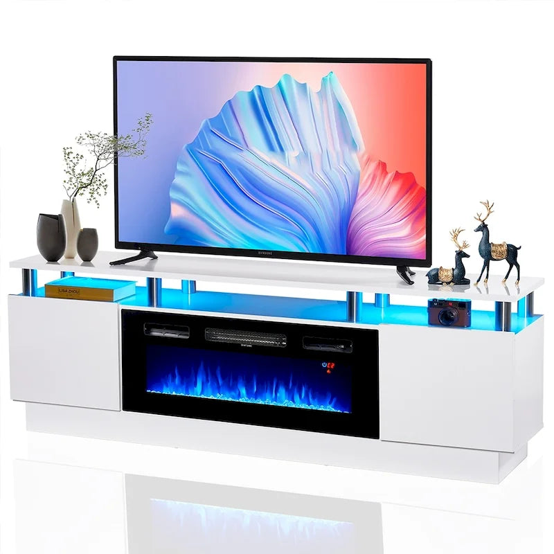 Mobile TV con caminetto da 70" con caminetto elettrico da 36" 17