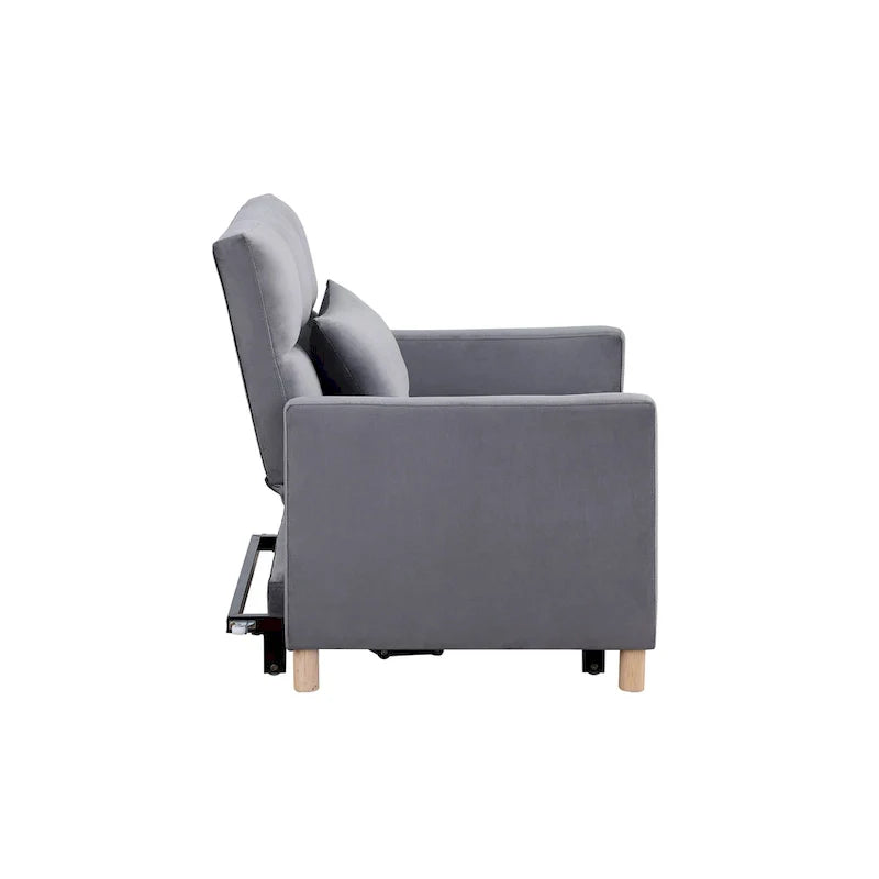 3-in-1 Convertible Sleeper Sofa Lounge Chair Bed, Black 23