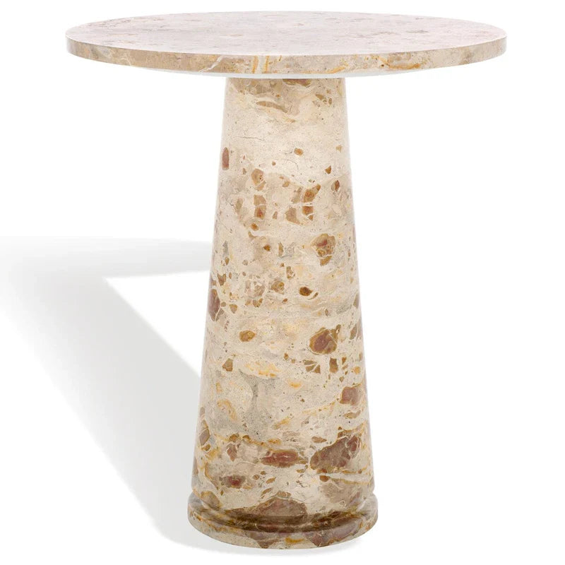 SAFAVIEH Couture Ghicu Tall Round Marble Accent Table - 22 In W x 21 In D x 24 In H - 21Wx21Dx24H 13
