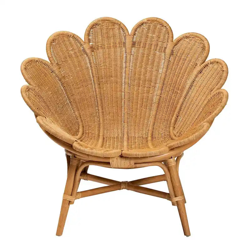 Blossom Bohemian Honey Rattan Accent Flower Chair 4