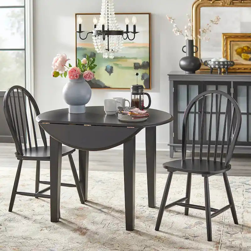 Set da pranzo a ribalta in legno massiccio Rollo di Simple Living, 3 pezzi